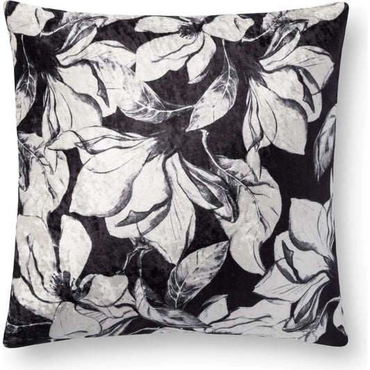 P0754 Pillow by Loloi in black, white. Made from 100% polyester in a modern style.