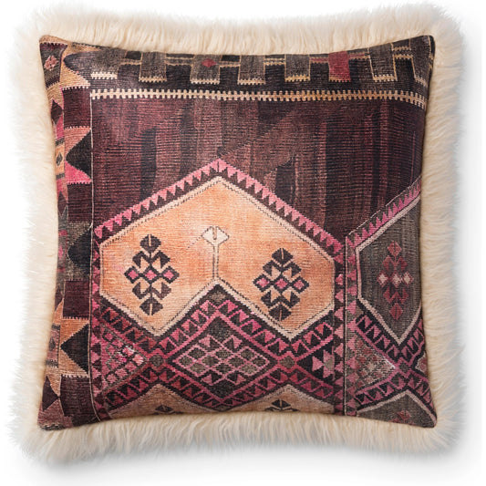 P0797 Pillow by Loloi in multi, ivory. Made from acrylic, polyester in a eclectic & global style.