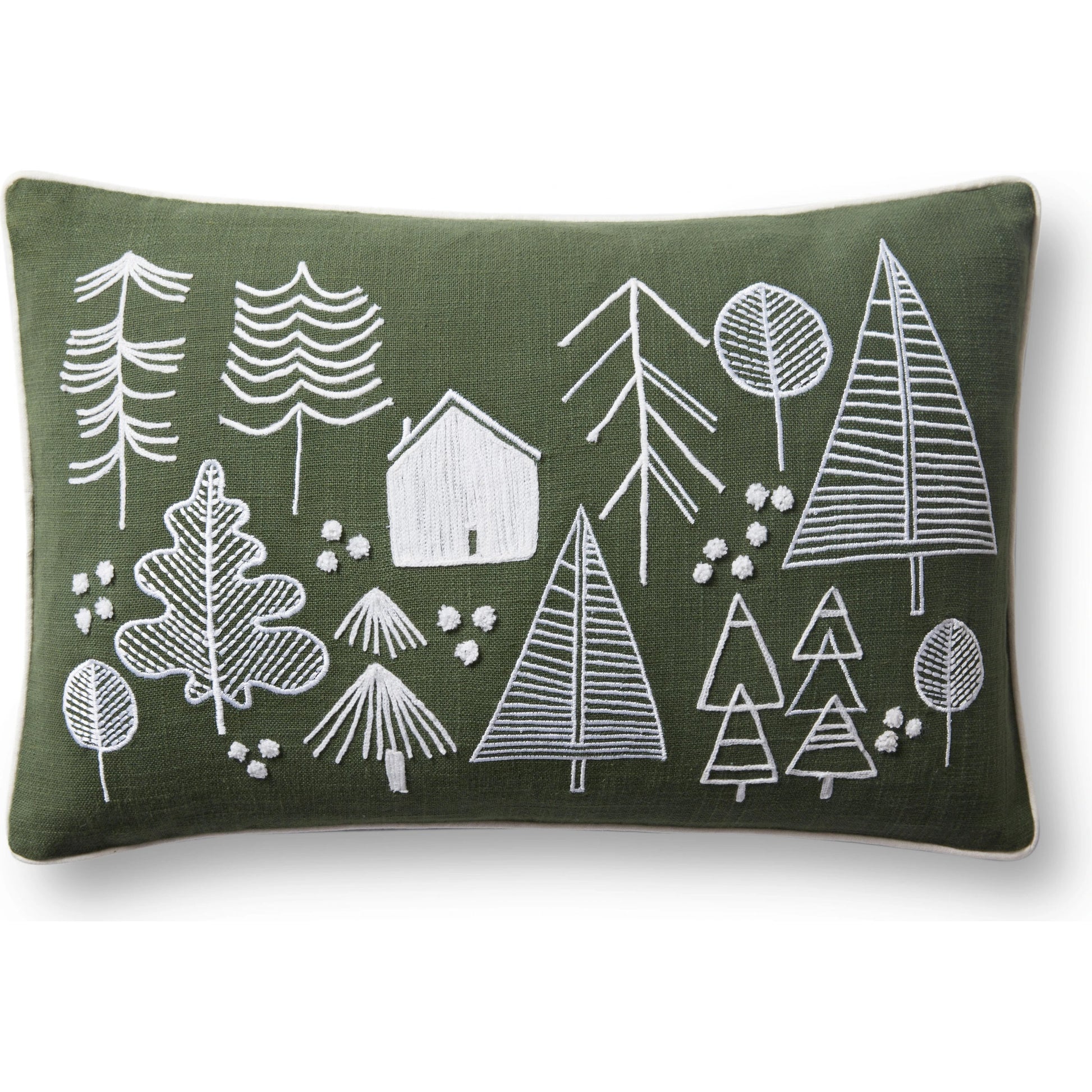 PLL0031 by Loloi in forest. Made from cotton, acrylic, rayon in a cottage & farmhouse style.