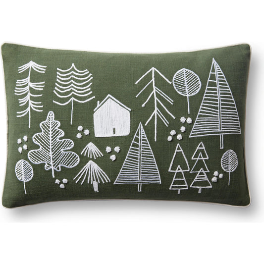PLL0031 by Loloi in forest. Made from cotton, acrylic, rayon in a cottage & farmhouse style.