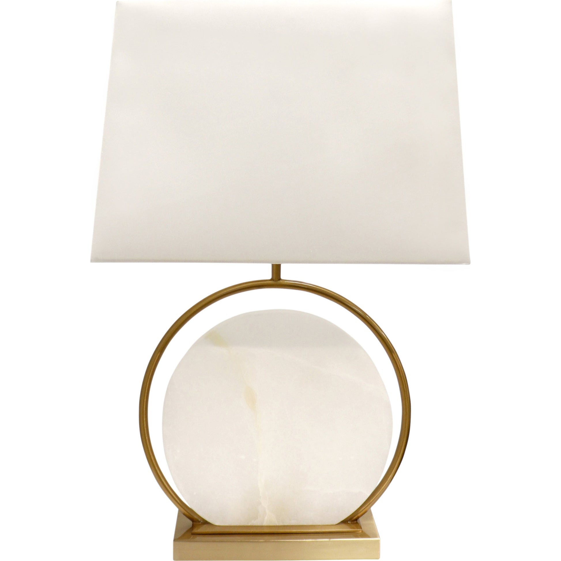 Sphere Table Lamp by Pasargad Home in gold and white, gold. Made from metal, marble in a transitional style.