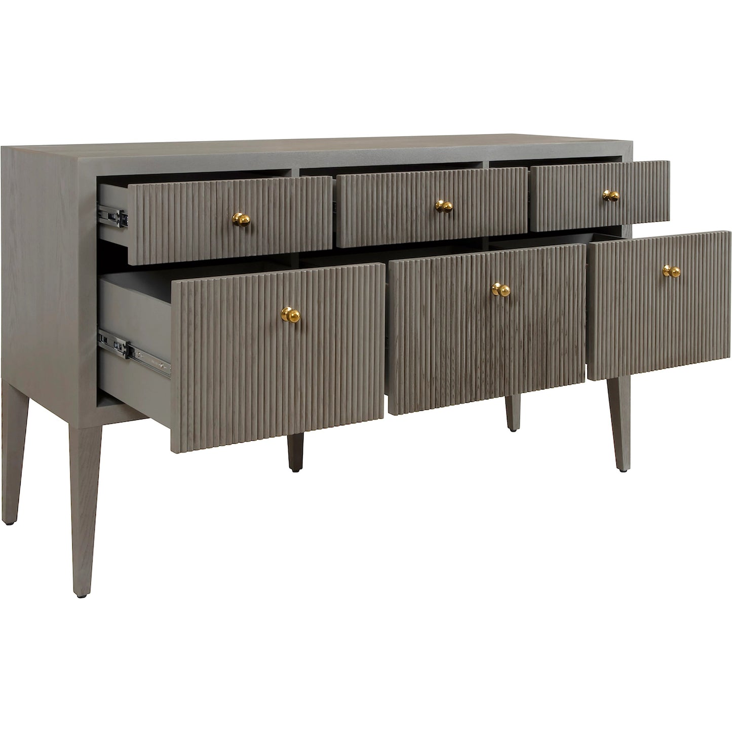 009 SI-1966078 | Additional Silo | Palmer Buffet by Worlds Away in brass, smoke grey. Made from unique in a modern style.
