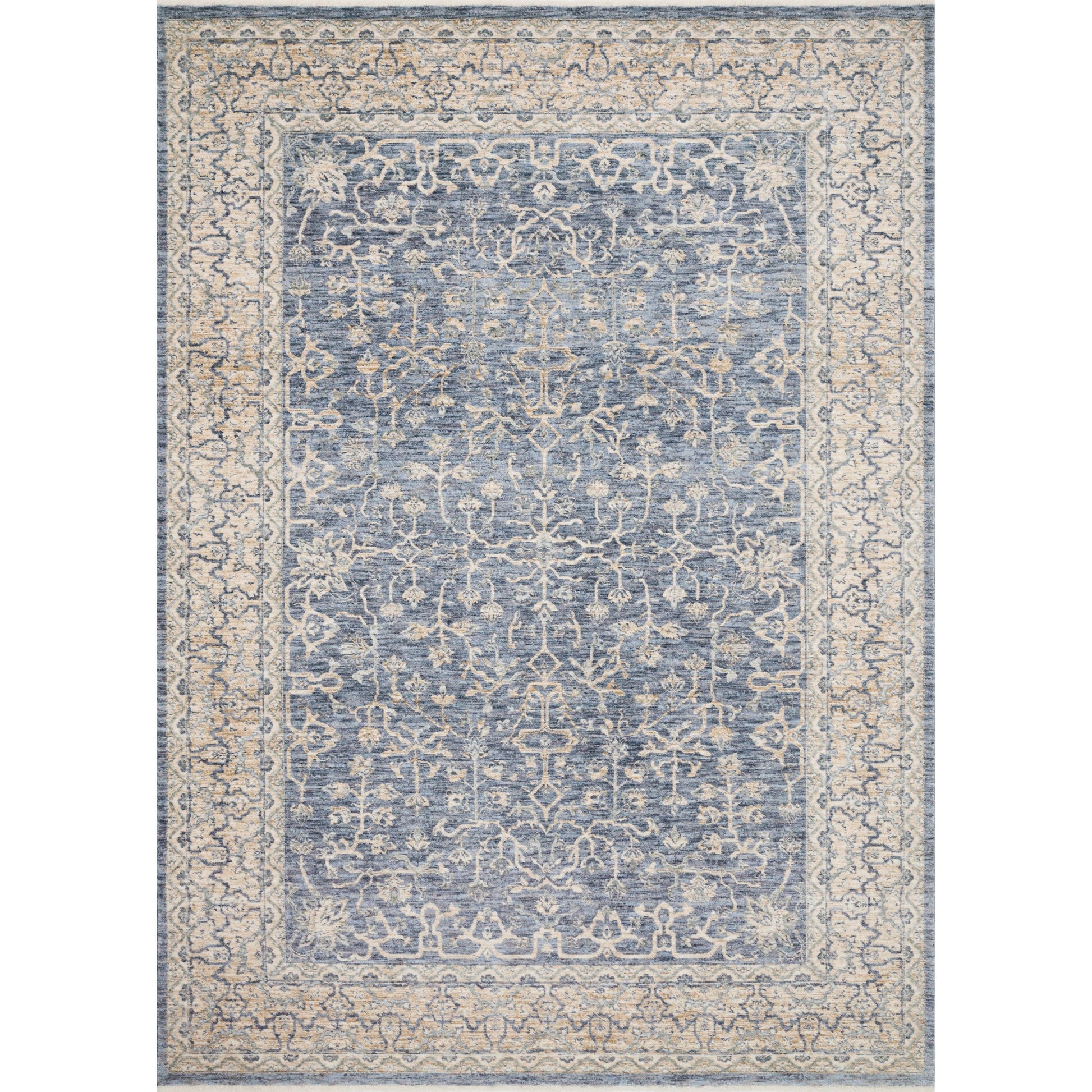 Pandora PAN-04 Rug by Loloi in dark blue, ivory. Made from 100% po