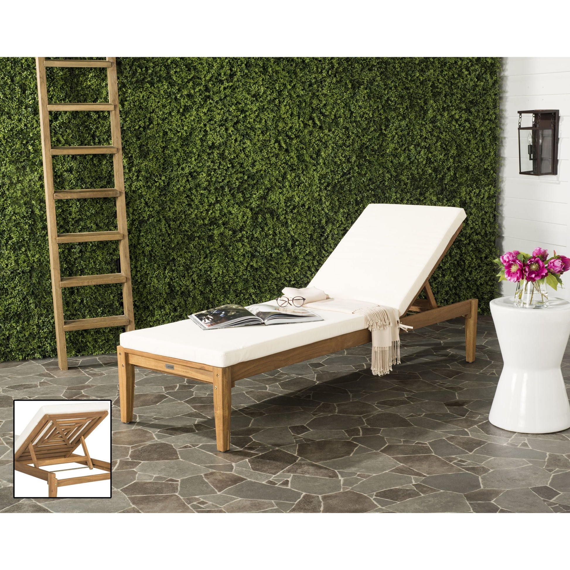 Sweetwater Sunlounger by HedgeApple Essentials. Made from acacia in a modern style.