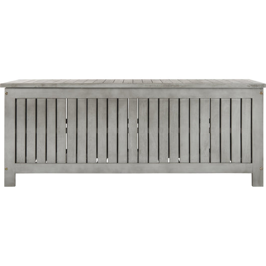 Abri Cushion Box by Safavieh. Made from eucalyptus wood, galvanized steel in a coastal style.