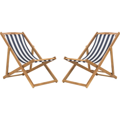 Benton Sling Chair by HedgeApple Essentials. Made from eucalyptus wood, polyester in a coastal style.