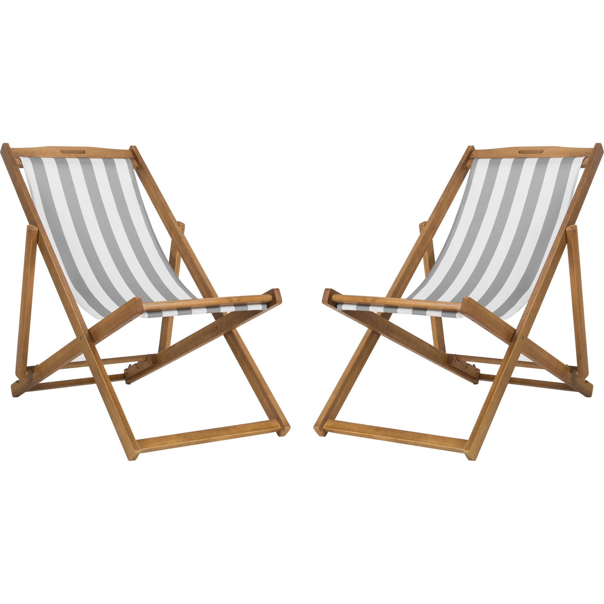 Benton Sling Chair by HedgeApple Essentials. Made from eucalyptus wood, polyester in a coastal style.