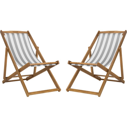 Benton Sling Chair by HedgeApple Essentials. Made from eucalyptus wood, polyester in a coastal style.