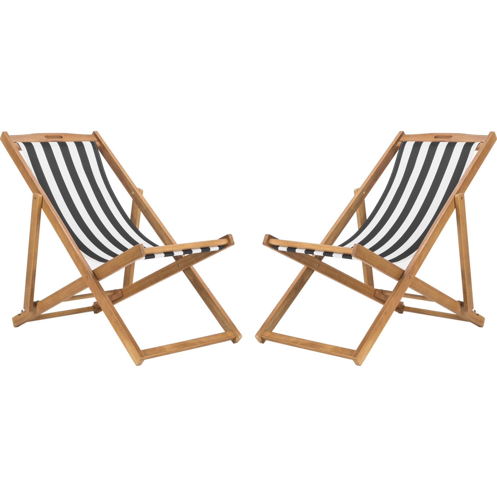 Benton Sling Chair by HedgeApple Essentials. Made from eucalyptus wood, polyester in a coastal style.