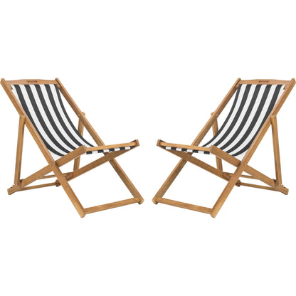 Benton Sling Chair by HedgeApple Essentials. Made from eucalyptus wood, polyester in a coastal style.