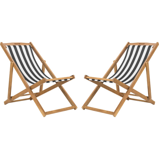 Benton Sling Chair by HedgeApple Essentials. Made from eucalyptus wood, polyester in a coastal style.