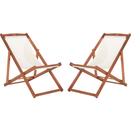 Benton Sling Chair by HedgeApple Essentials. Made from eucalyptus wood, polyester in a coastal style.
