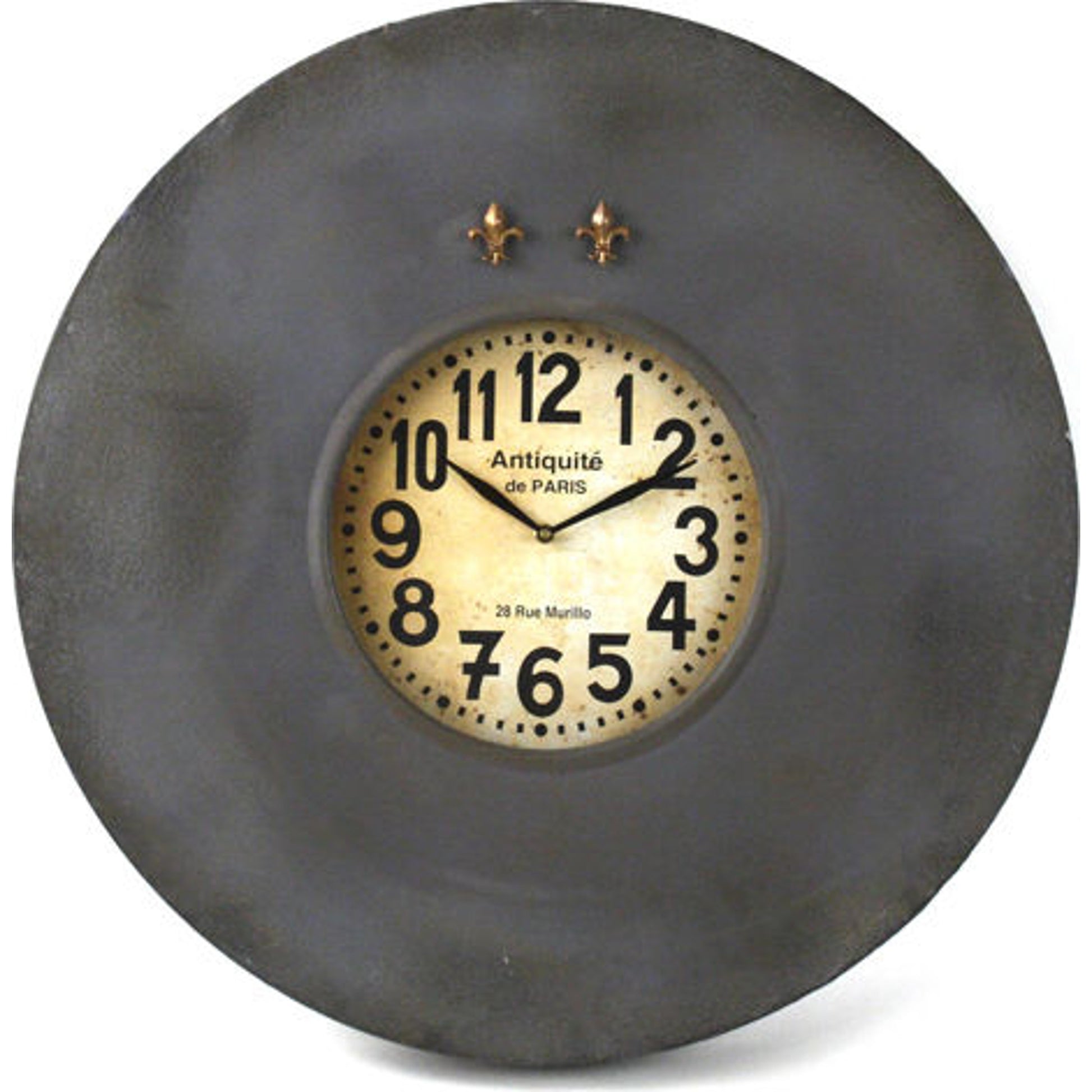 Paris Wall Clock with Magnets by Zentique in iron. Made from iron in a modern style.