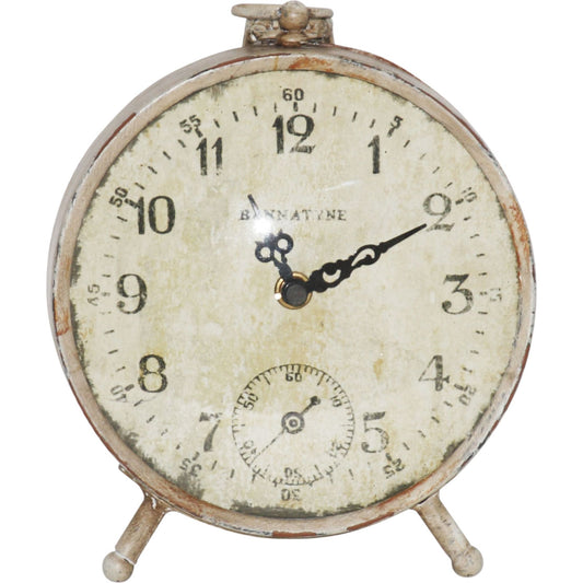Paris Petit Clock by Zentique in antique beige and iron. Made from iron in a cottage & farmhouse style.