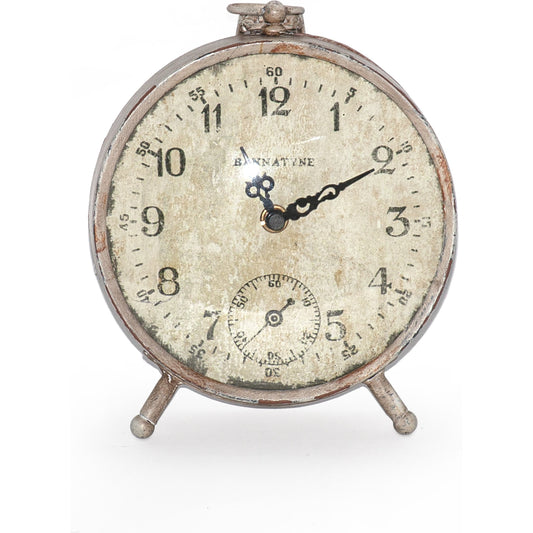 Paris Petit Clock by Zentique in antique beige and iron. Made from iron in a cottage & farmhouse style.
