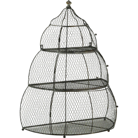 Iron Birdcage by Zentique in antique gray and iron. Made from iron in a transitional style.