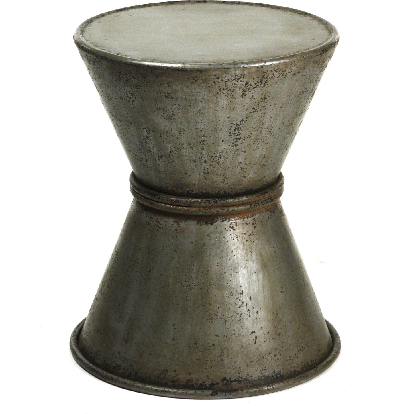 000 S-337385 | Primary Silo | Iron Stool by Zentique in rustic zinc and iron. Made from iron in a rustic style.