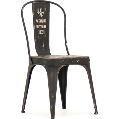 Christelle Iron Chair by Zentique in antique black and iron. Made from iron in a cottage & farmhouse style.