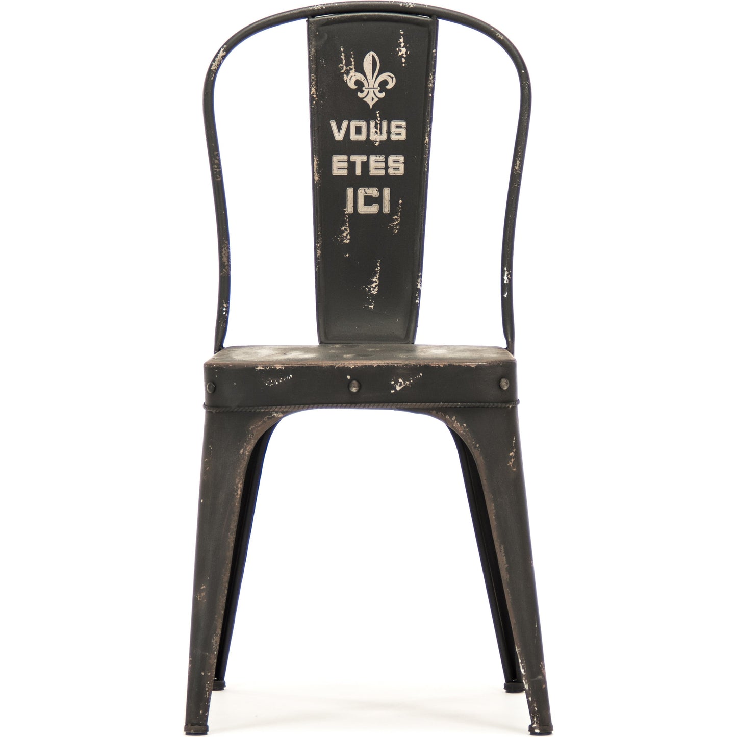 003 S-336895 | Additional Silo | Christelle Iron Chair by Zentique in antique black and iron. Made from iron in a cottage & farmhouse style.