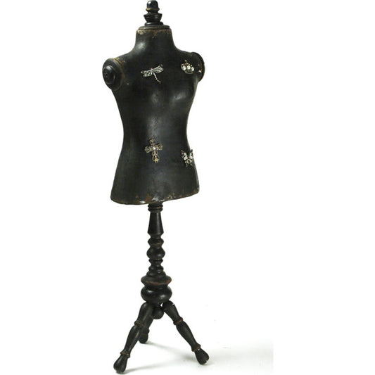 Wooden Ornament by Zentique in antique black and tanoak. Made from tanoak in a modern style.