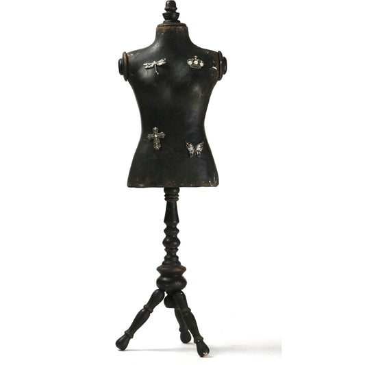 Wooden Ornament by Zentique in antique black and tanoak. Made from tanoak in a modern style.