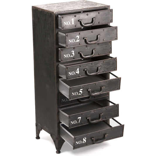 Andre Iron Cabinet by Zentique in antique black and iron. Made from iron in a modern style.