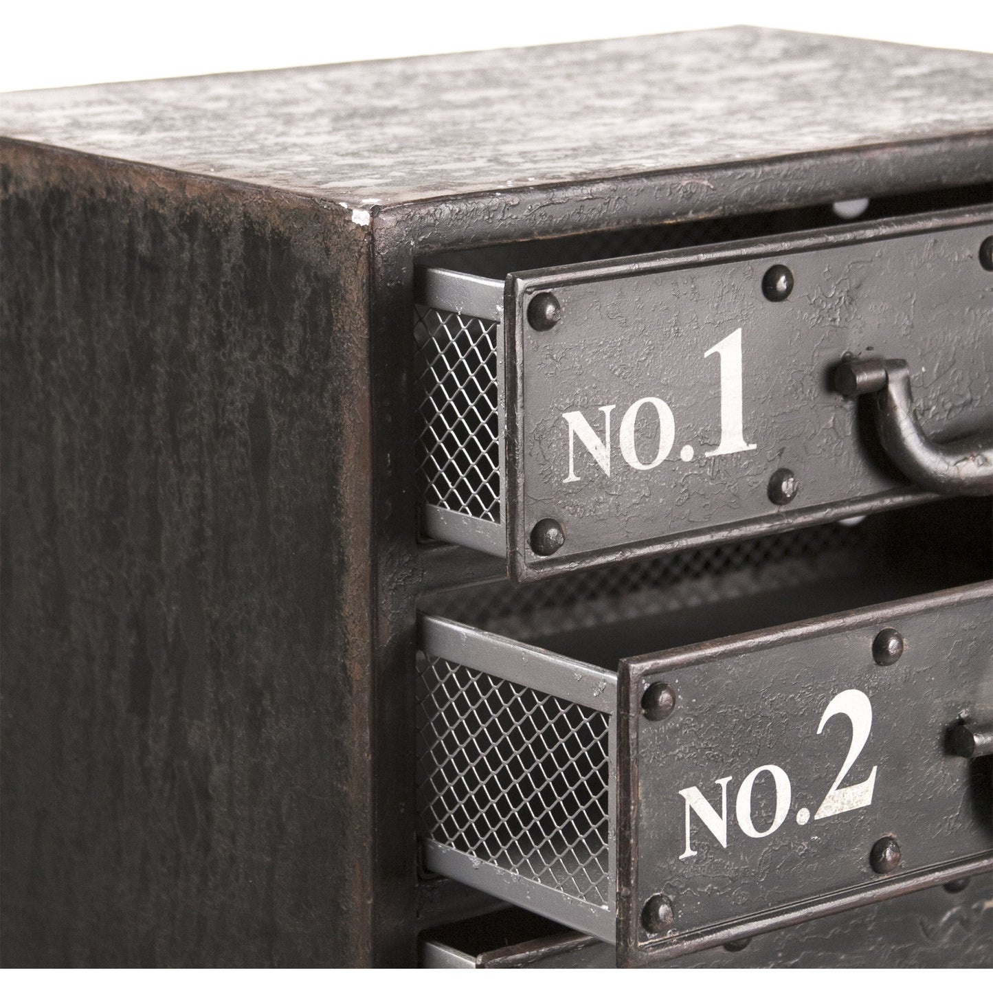 001 S-336561 | Additional Silo | Andre Iron Cabinet by Zentique in antique black and iron. Made from iron in a modern style.