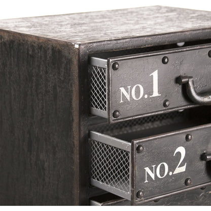 Andre Iron Cabinet by Zentique in antique black and iron. Made from iron in a modern style.