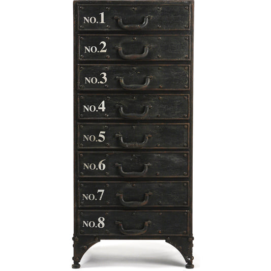 Andre Iron Cabinet by Zentique in antique black and iron. Made from iron in a modern style.