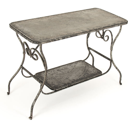 Iron Table by Zentique in rustic zinc and iron. Made from iron in a traditional style.