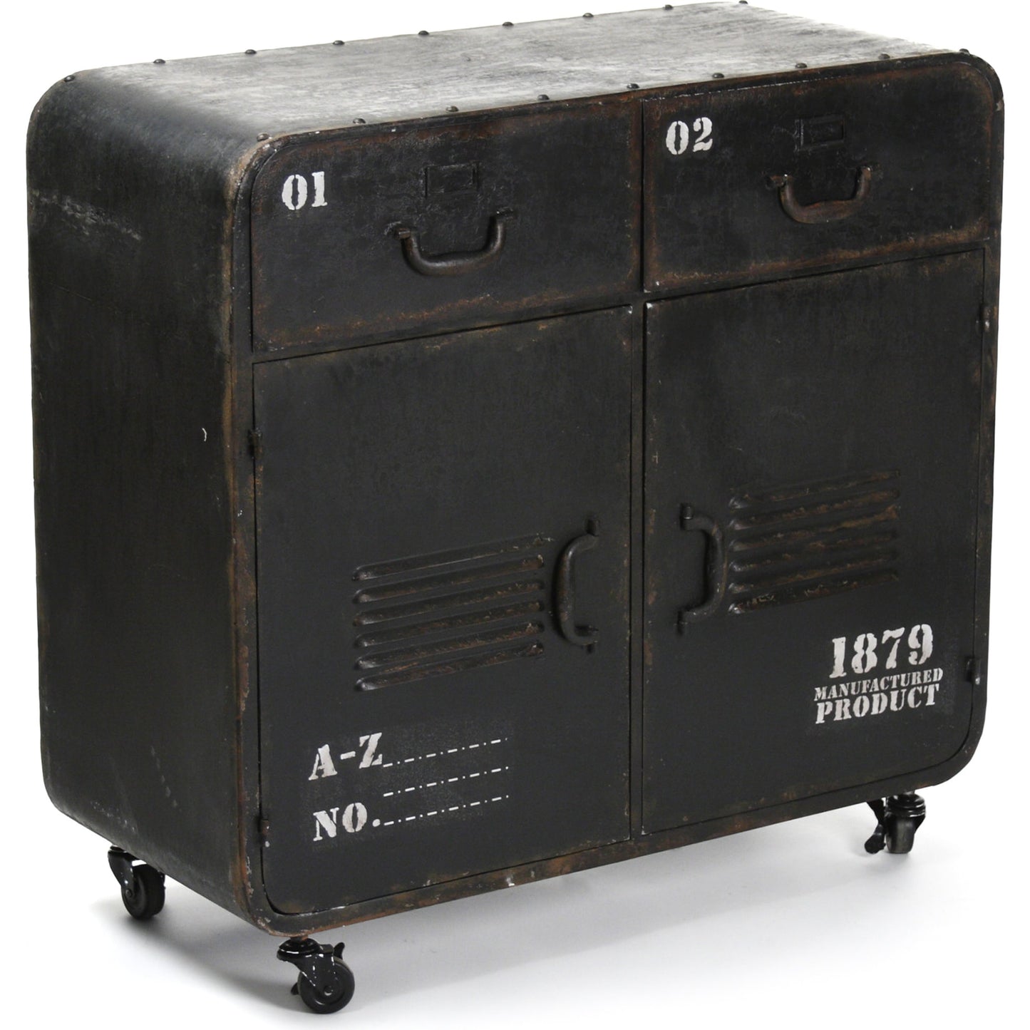 002 S-336590 | Additional Silo | Anton Iron Cabinet by Zentique in antique black and iron. Made from iron in a modern style.
