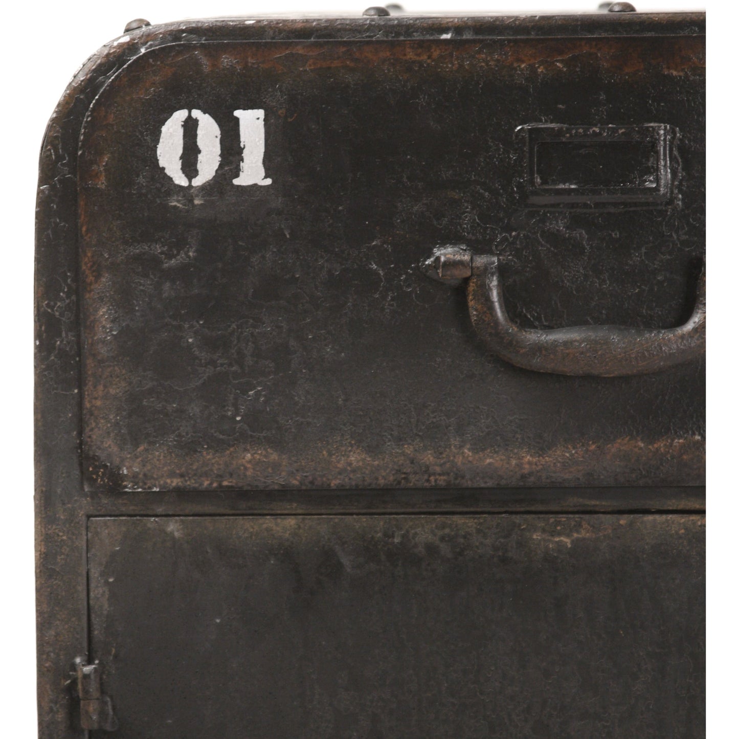004 S-336590 | Closeup | Anton Iron Cabinet by Zentique in antique black and iron. Made from iron in a modern style.