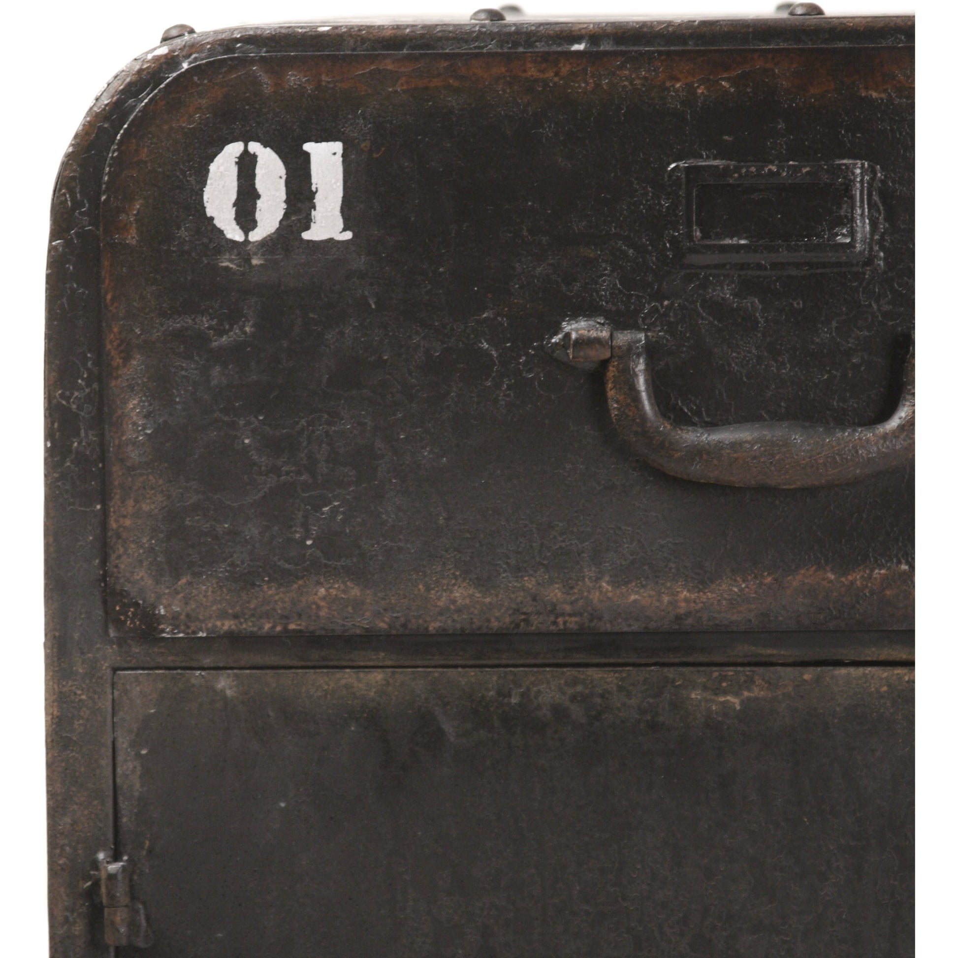 Anton Iron Cabinet by Zentique in antique black and iron. Made from iron in a modern style.