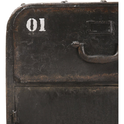 Anton Iron Cabinet by Zentique in antique black and iron. Made from iron in a modern style.