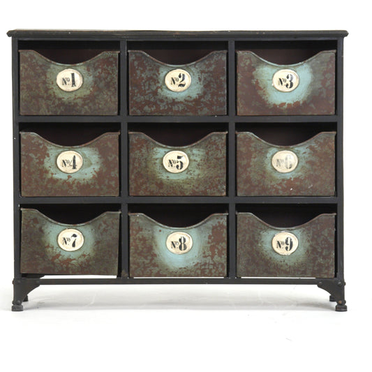 Iron Cabinet by Zentique in antique green with rustic finish and iron. Made from iron in a cottage & farmhouse style.