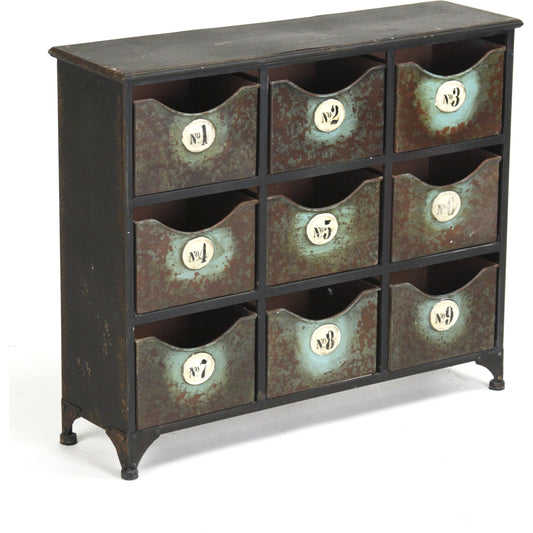 Iron Cabinet by Zentique in antique green with rustic finish and iron. Made from iron in a cottage & farmhouse style.