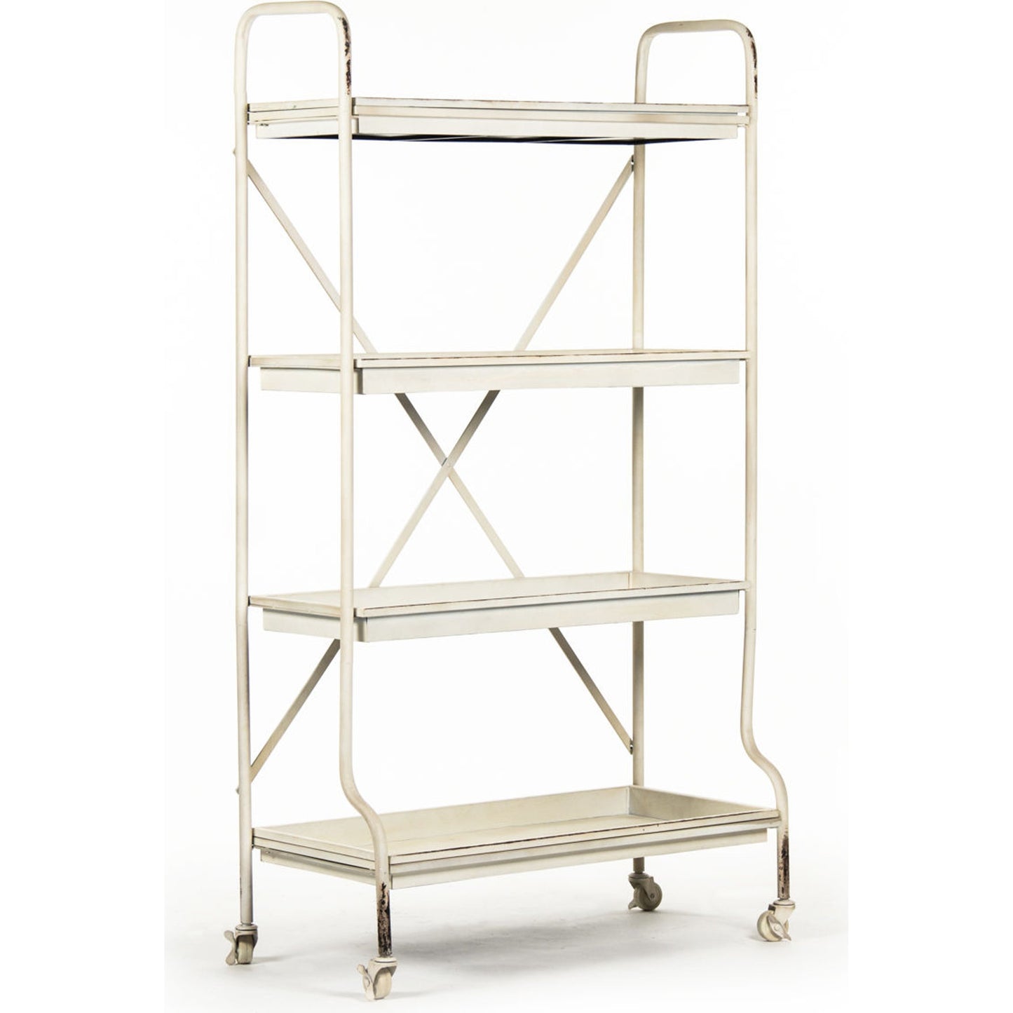000 S-337041 | Primary Silo | Diego Rack by Zentique in antique off-white and iron. Made from iron in a modern style.