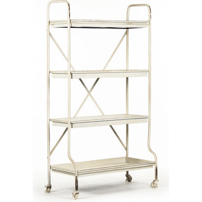Diego Rack by Zentique in antique off-white and iron. Made from iron in a modern style.