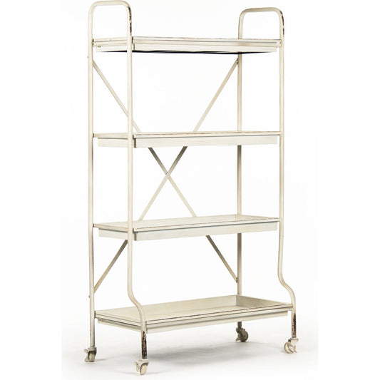 Diego Rack by Zentique in antique off-white and iron. Made from iron in a modern style.