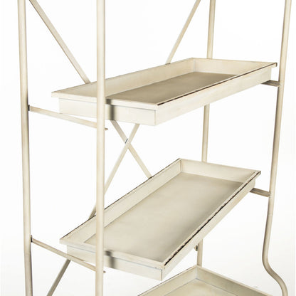 Diego Rack by Zentique in antique off-white and iron. Made from iron in a modern style.