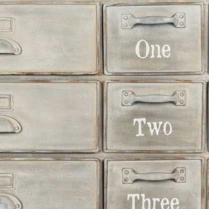 Oscar Cabinet by Zentique in antique beige and iron. Made from iron in a modern style.
