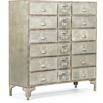 Oscar Cabinet by Zentique in antique beige and iron. Made from iron in a modern style.