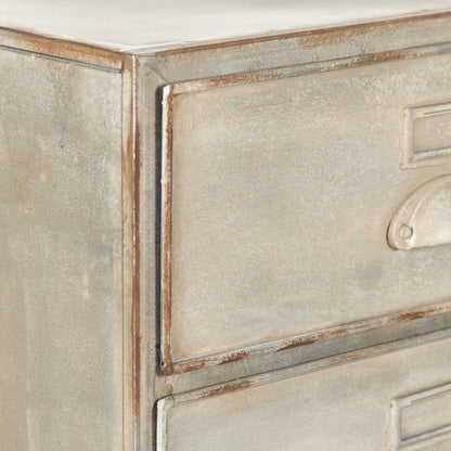Oscar Cabinet by Zentique in antique beige and iron. Made from iron in a modern style.
