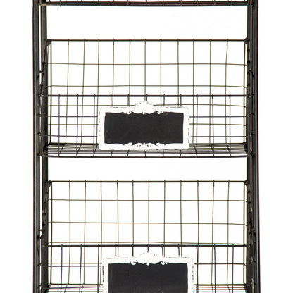 Rafael Basket Rack by Zentique in antique black and iron. Made from iron in a modern style.