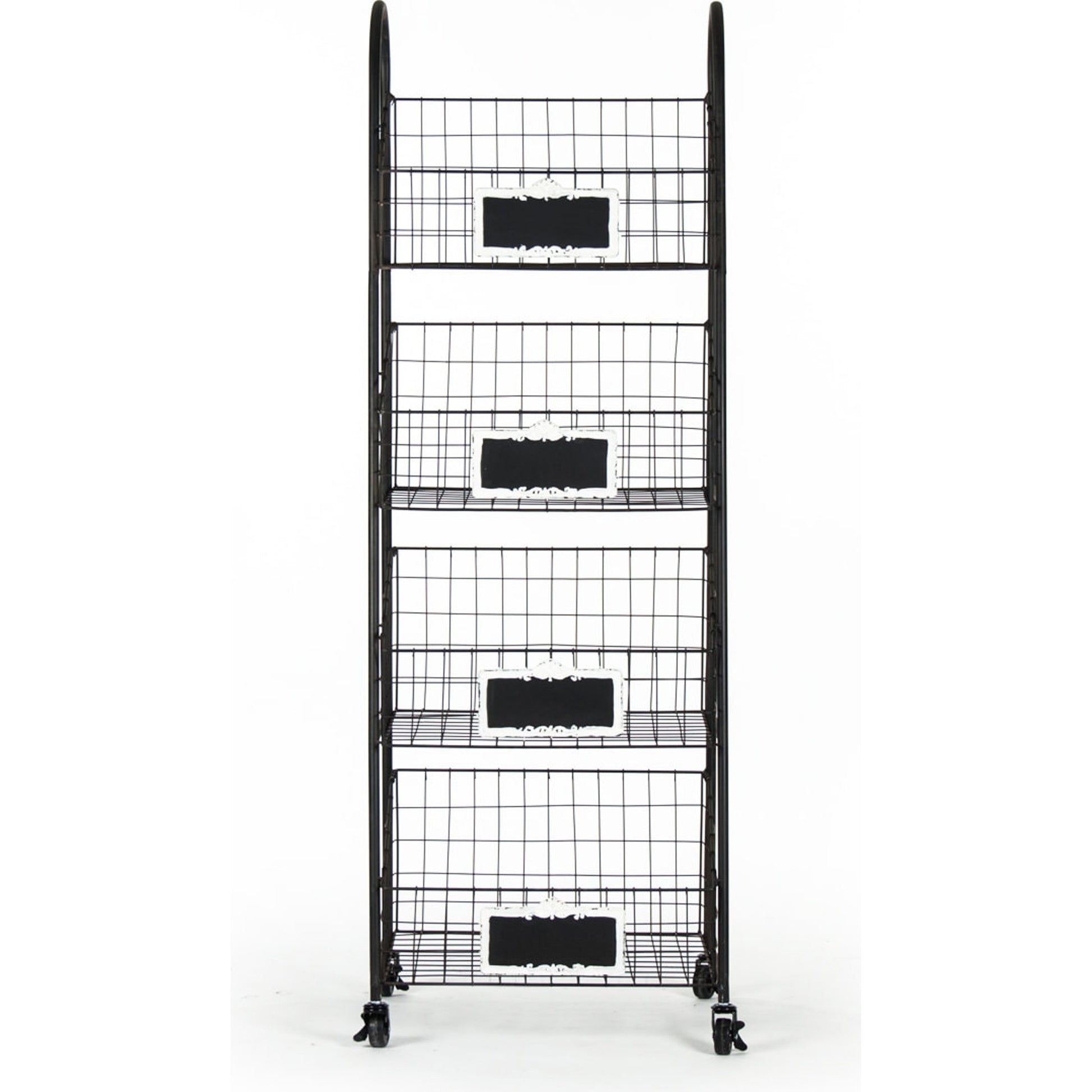 Rafael Basket Rack by Zentique in antique black and iron. Made from iron in a modern style.