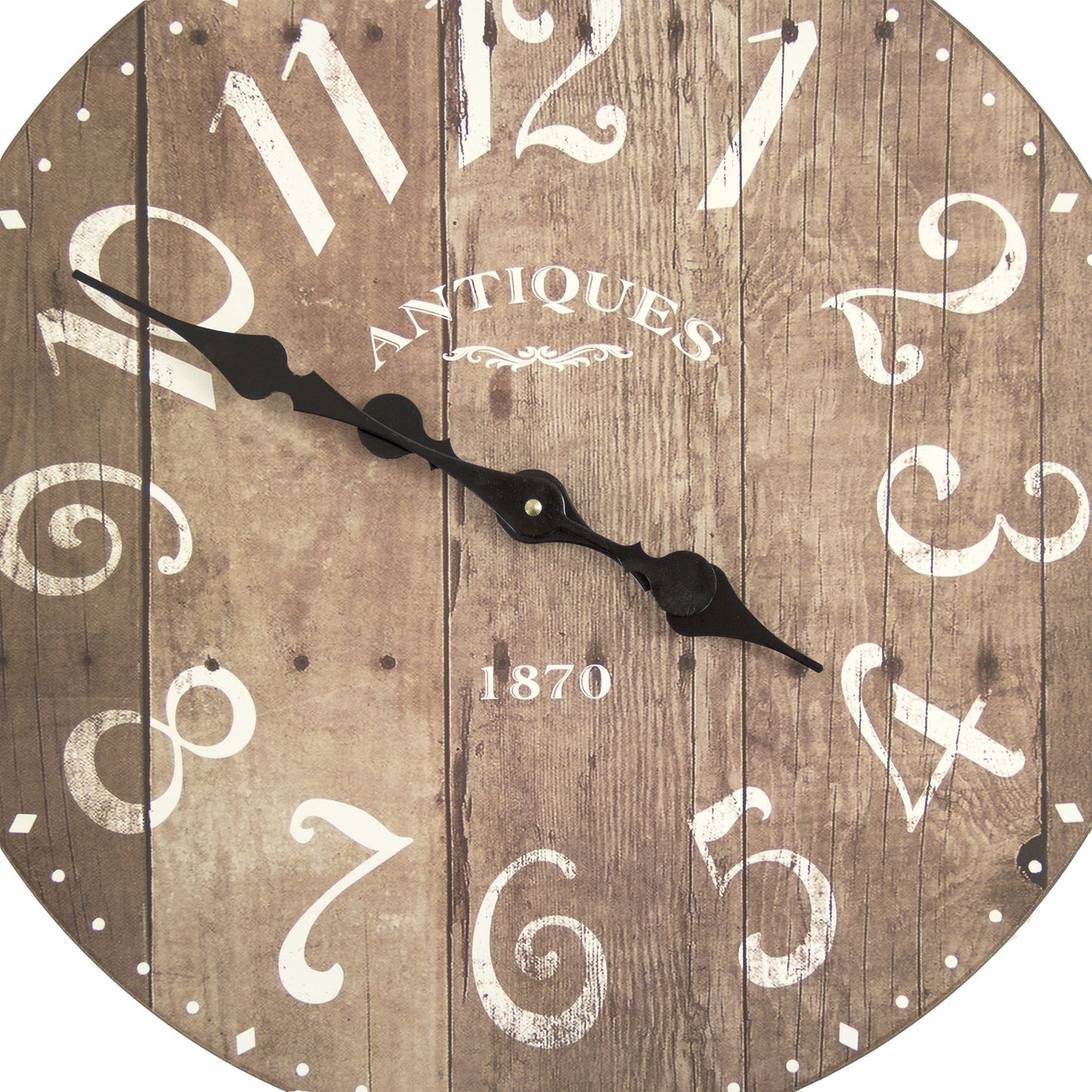 001 S-336638 | Closeup | Avellino Clock by Zentique in weathered and iron, mdf. Made from iron, mdf in a rustic style.