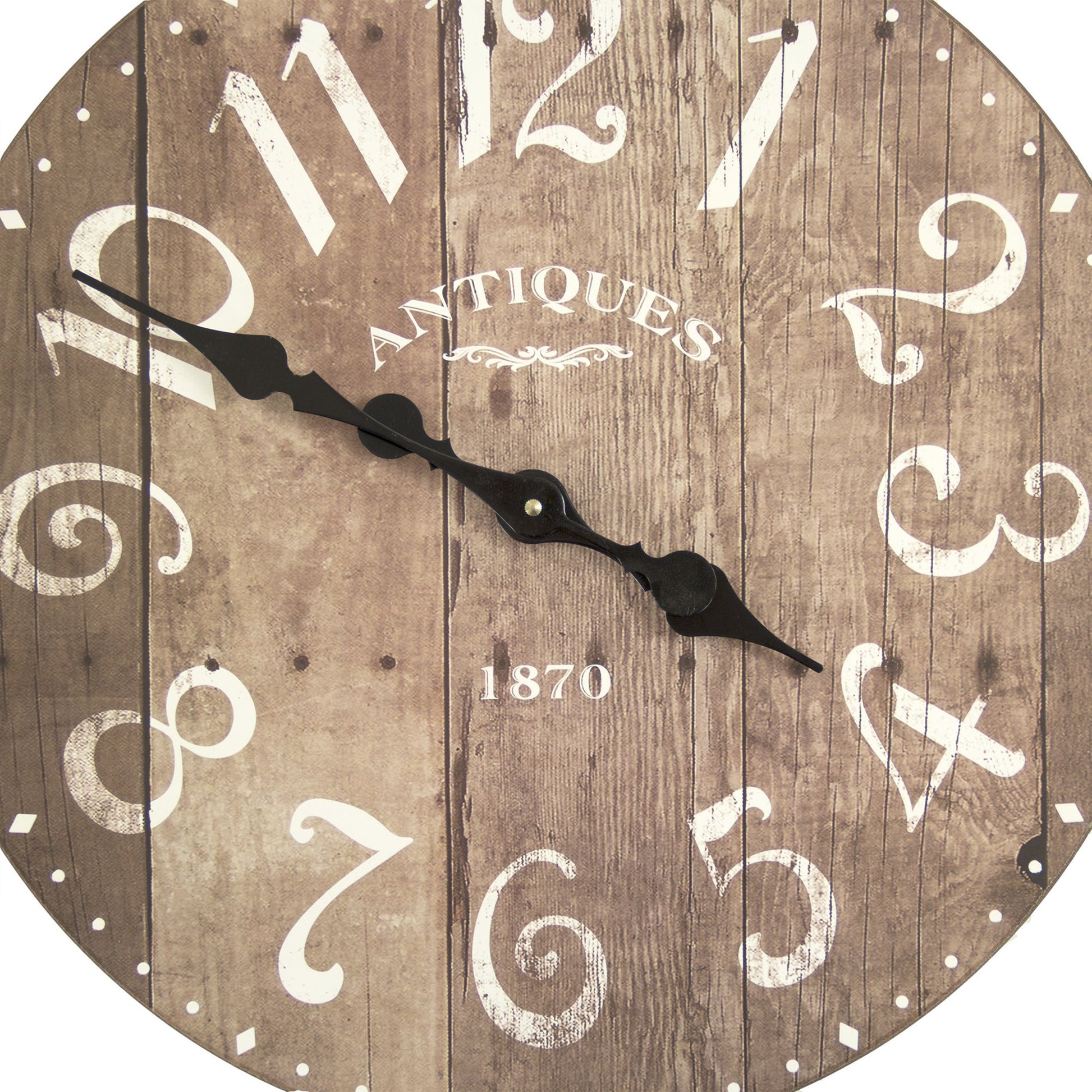 Avellino Clock by Zentique in weathered and iron, mdf. Made from iron, mdf in a rustic style.