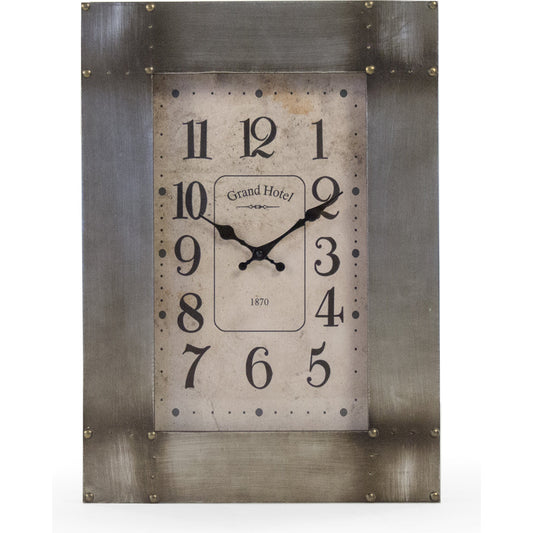 Caress Wall Clock by Zentique in rustic and aluminum, mdf. Made from aluminum, mdf in a traditional style.