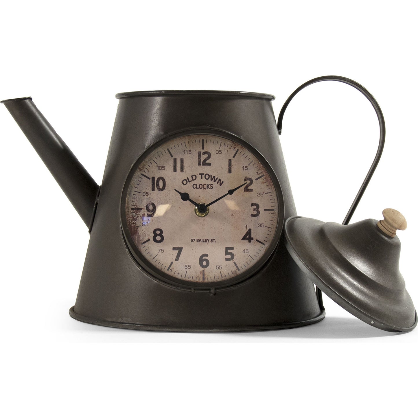 003 S-337382 | Additional Silo | Iron Pitcher Clock by Zentique in dark gray and iron, plastic. Made from iron, plastic in a rustic style.