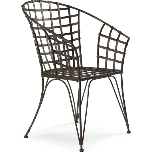 Iron Chair by Zentique in dark bronze and iron. Made from iron in a modern style.